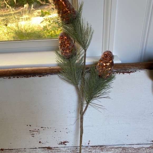 Anthropologie Copper Pinecone Branch Stem - Picture 3 of 5
